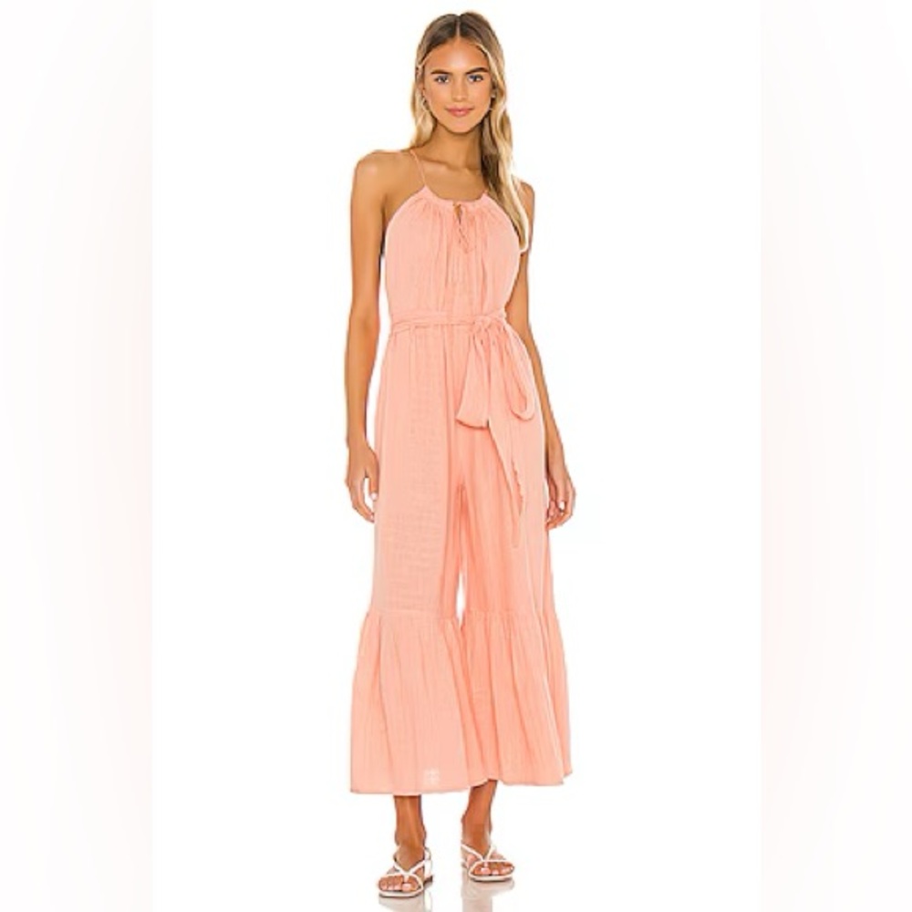 ANAAK Banyan Tiered Jumpsuit in Light Coral